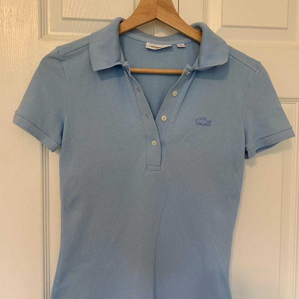 Lacoste Women's Sky Blue Polo Shirt